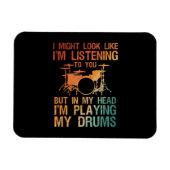 Funny Drummer Art voor mannen Drum Player Percus Magneet (Horizontaal)