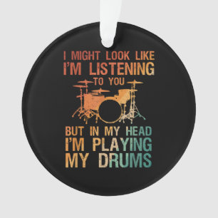 Funny Drummer Art voor mannen Drum Player Percus Ornament