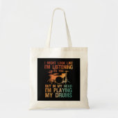 Funny Drummer Art voor mannen Drum Player Percus Tote Bag (Voorkant)