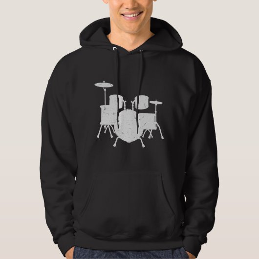 Funny Drummer Art voor mannen drumming drumming Hoodie (Voorkant)