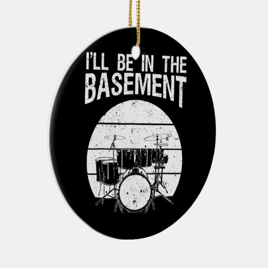 Funny Drummer Art voor mannen drumming drumming Keramisch Ornament (Rechts)