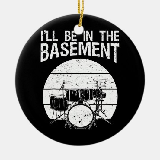 Funny Drummer Art voor mannen drumming drumming Keramisch Ornament (Voorkant)