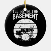 Funny Drummer Art voor mannen drumming drumming Keramisch Ornament (Achterkant)