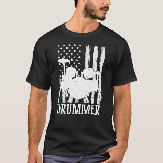 Funny Drummer Art voor mannen drumming drumming T-shirt (Voorkant)