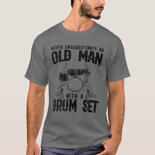 Funny Drummer Art voor mannen Drumspeler Drummi T-shirt (Voorkant)