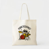Funny Drummer Cat Pun, Gesponnen Tote Bag (Voorkant)