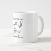 Funny Drummer Caveman me Hit Dingen Koffie Mugs Grote Koffiekop (Voorkant rechts)