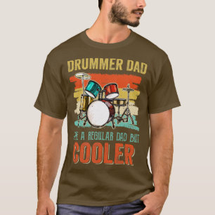 Funny Drummer Dad Art voor Mannen Drumming Papa Dr T-shirt