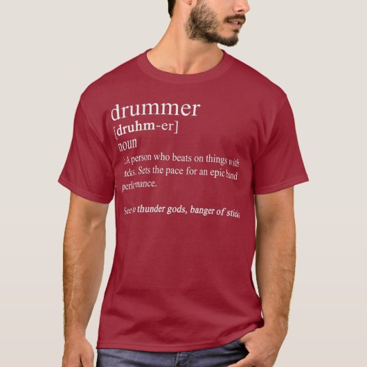 Funny Drummer drummer's drumming Definition T-shirt (Voorkant)