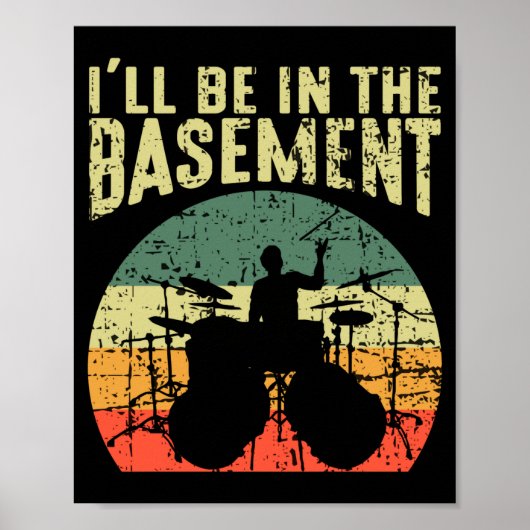 Funny Drummer Drumming Art Lovers For Men Boys  Poster (Voorkant)