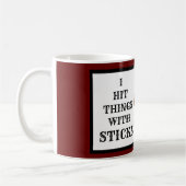 Funny Drummer Drumming Percussion Drum Rock Band Koffiemok (Links)