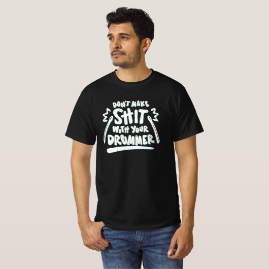 Funny Drummer Drums Gift T-shirt (Voorkant volledig)