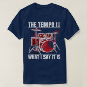 Funny Drummer Mannen Vrouwen T-shirt (Design voorkant)