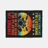 Funny Drummer Men Women Drumline Drumming Musical Fleece Deken (Voorkant (Horizontaal))