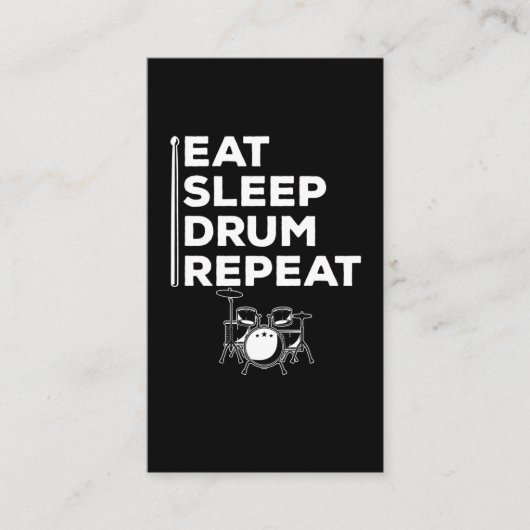 Funny Drummer Music Lover Drumming Visitekaartje (Voorkant)