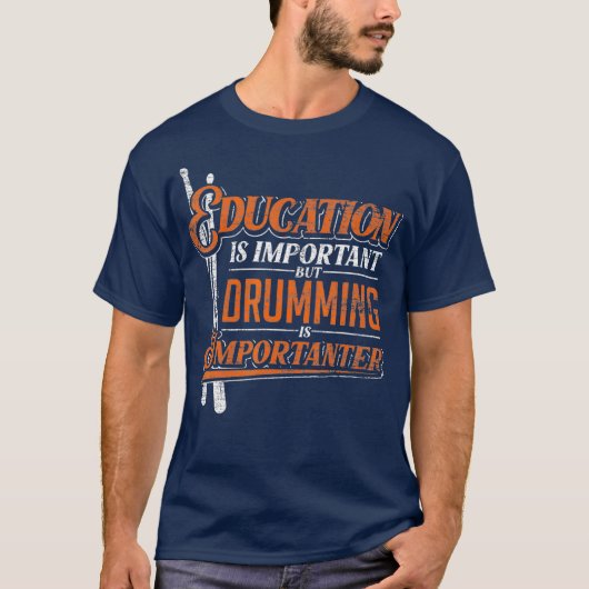 Funny Drummer Musician Gift Idea Drums T-shirt (Voorkant)