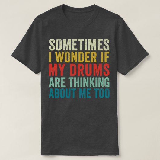 Funny Drummer Paradiddle Retro Drumming Drum set T-shirt (Design voorkant)