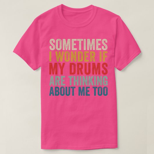 Funny Drummer Paradiddle Retro Drumming Drum set T-shirt (Design voorkant)
