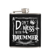 Funny Drummer Percussion Drum Drumsticks Drumming  Heupfles (Voorkant)