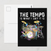 Funny Drummer Quote Drumset Rock Band Musician Briefkaart (Voorkant / Achterkant)