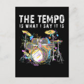 Funny Drummer Quote Drumset Rock Band Musician Briefkaart (Voorkant)