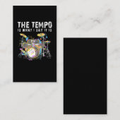 Funny Drummer Quote Drumset Rock Band Musician Visitekaartje (Voorkant / Achterkant)