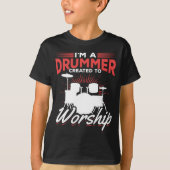 Funny Drummer Quote drumset T-shirt (Voorkant)