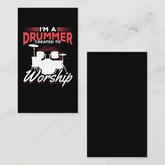 Funny Drummer Quote drumset Visitekaartje (Voorkant / Achterkant)