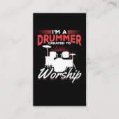 Funny Drummer Quote drumset Visitekaartje (Voorkant)