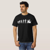 Funny Drummer Retro  evolutie van Man T-shirt (Voorkant volledig)