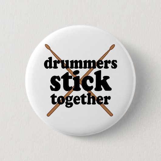 Funny Drummer Ronde Button 5,7 Cm (Voorkant)