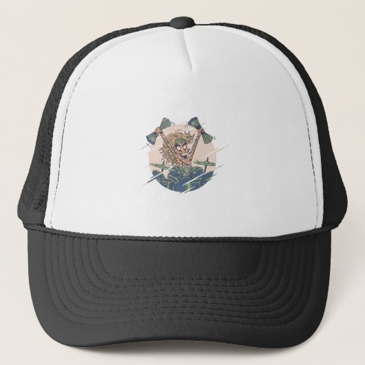 Funny Drummer Trucker Pet (Voorkant)