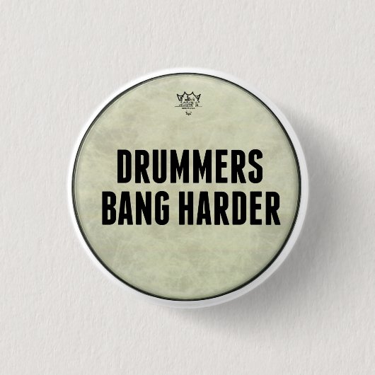 Funny Drummers Bang Harder Pin Buttonnen Pins Ronde Button 3,2 Cm (Voorkant)