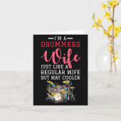 Funny Drummers Wife Valentines Day Gift Drums  Kaart (Gele Bloem)