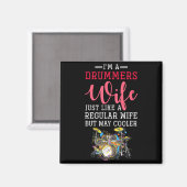 Funny Drummers Wife Valentines Day Gift Drums  Magneet (Voorkant / Achterkant)