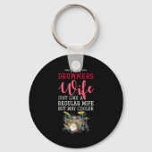 Funny Drummers Wife Valentines Day Gift Drums Sleutelhanger (Voorkant)