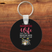 Funny Drummers Wife Valentines Day Gift Drums  Sleutelhanger (Voorkant)