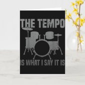 Funny Drumming Art For Men Women Drumline Drum Set Kaart (Gele Bloem)