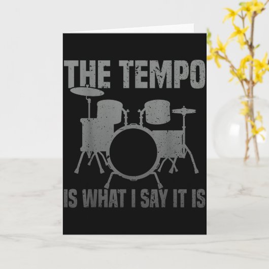 Funny Drumming Art For Men Women Drumline Drum Set Kaart (Gele Bloem)