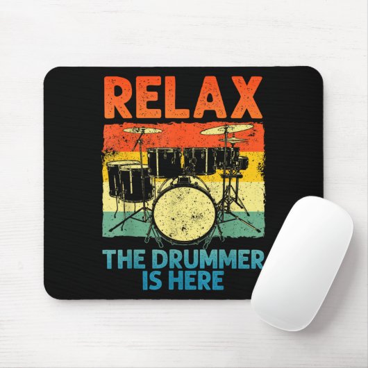 Funny Drumming Art For Men Women Drumline Drum Set Muismat (Met muis)