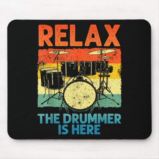 Funny Drumming Art For Men Women Drumline Drum Set Muismat (Voorkant)