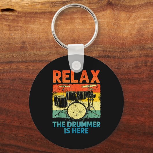 Funny Drumming Art For Men Women Drumline Drum Set Sleutelhanger (Voorkant)