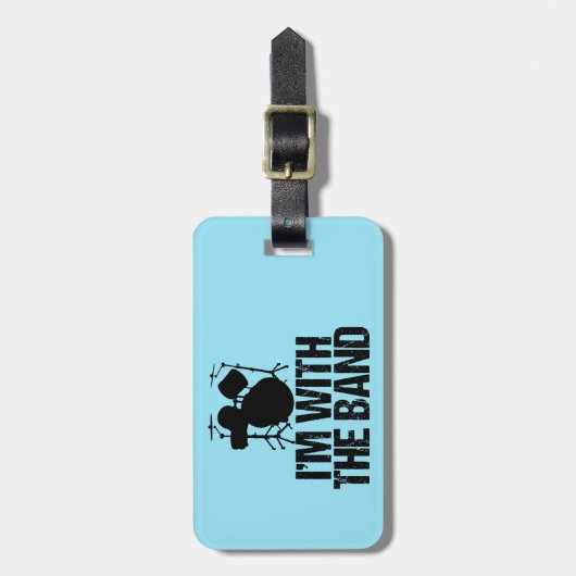Funny Drums Custom Band Bagagelabel (Voorkant verticaal)