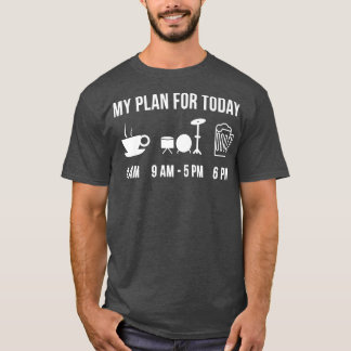 Funny Drums Instrument Muziek Mijn plan voor vanda T-shirt