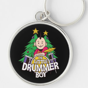 Funny Drums kerstontwerp voor Drummer Boy Sleutelhanger
