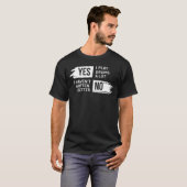 Funny Drums Player Slogan T-shirt voor Percussie E (Voorkant volledig)