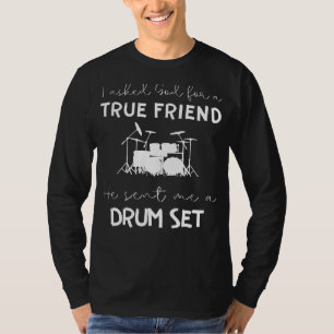 Funny Drumstel T-shirt: Echte Vriend Geschenk van T-shirt