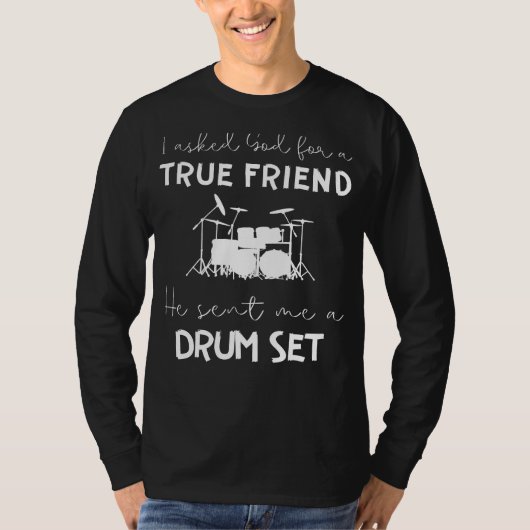 Funny Drumstel T-shirt: Echte Vriend Geschenk van T-shirt (Voorkant)