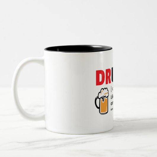 Funny Druncle/oom Definition Tweekleurige Koffiemok (Links)