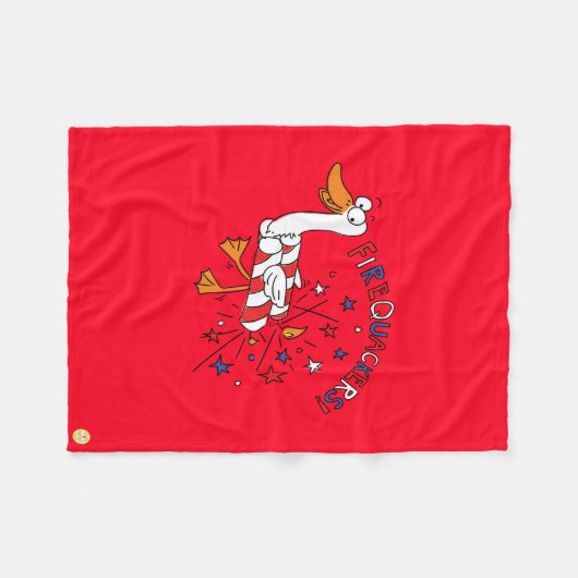 Funny Duck 4 juli Kinder Cute Fleece Deken (Voorkant (Horizontaal))